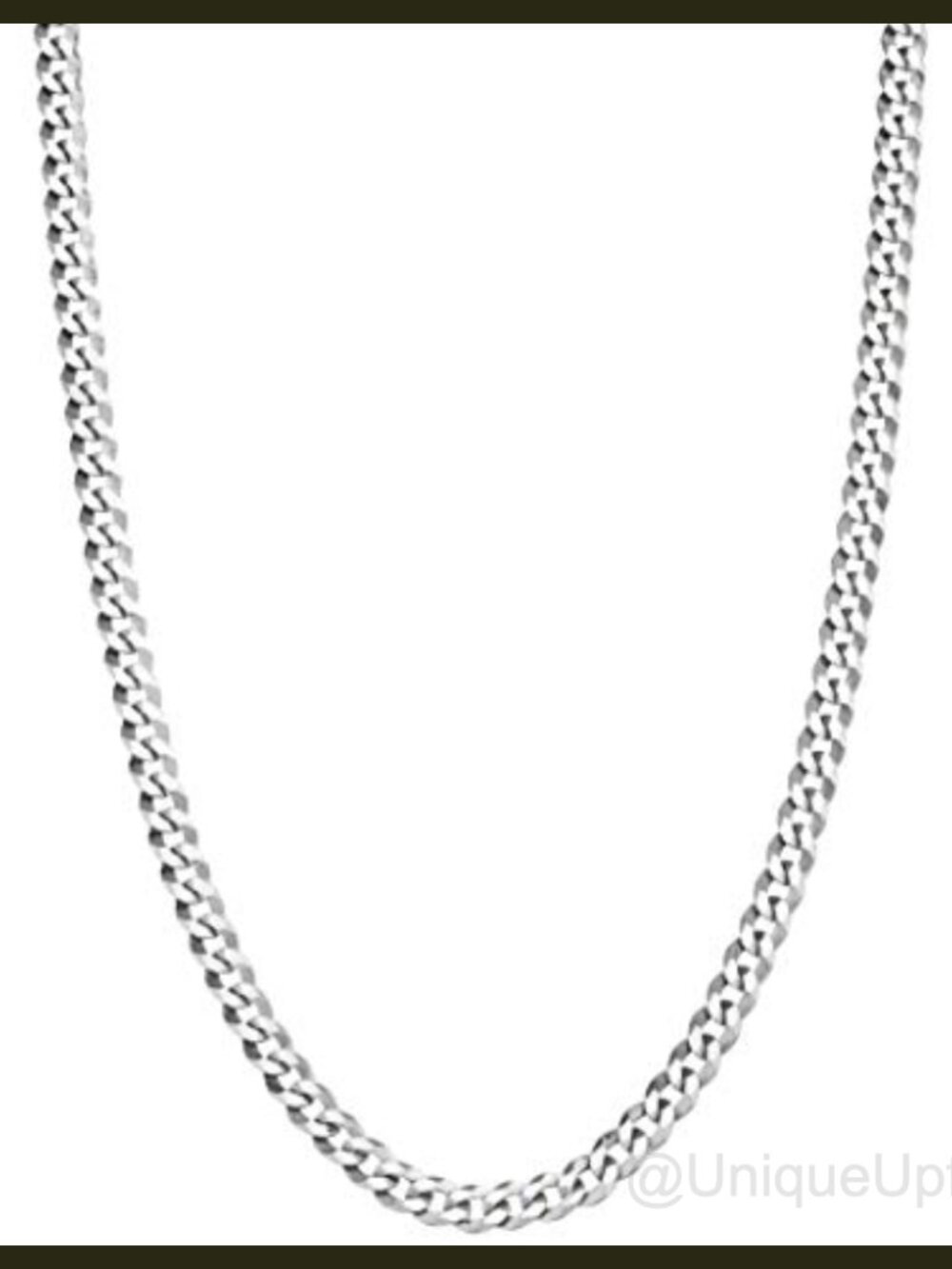 925 Sterling Silver Cuban Link Chain Necklace 3.5mm Unisex Lobster Clasp 22 Inch